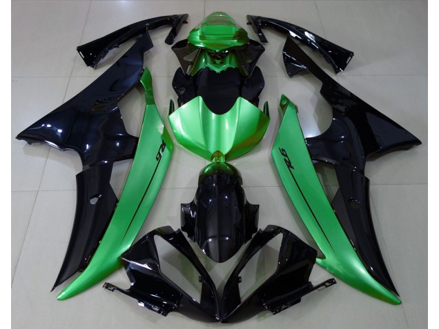 2008-2016 Gloss Black & Light Green R6 Fairings 2008-2016 Gloss Black & Light Green R6 Fairings
