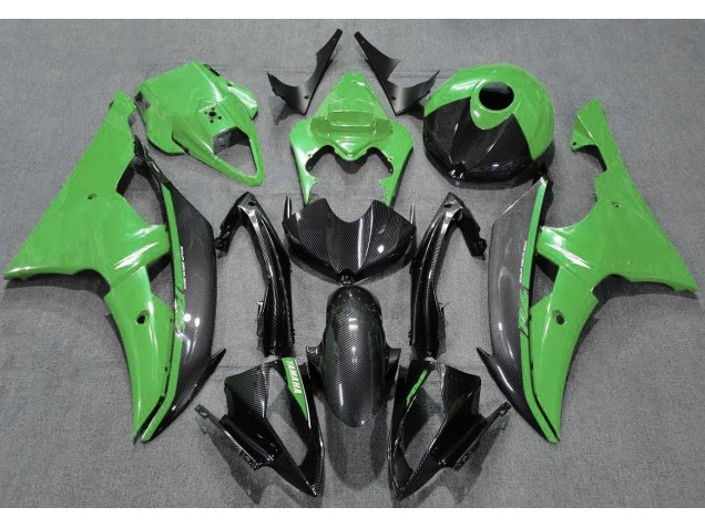 2008-2016 Gloss Green and Carbon R6 Fairings