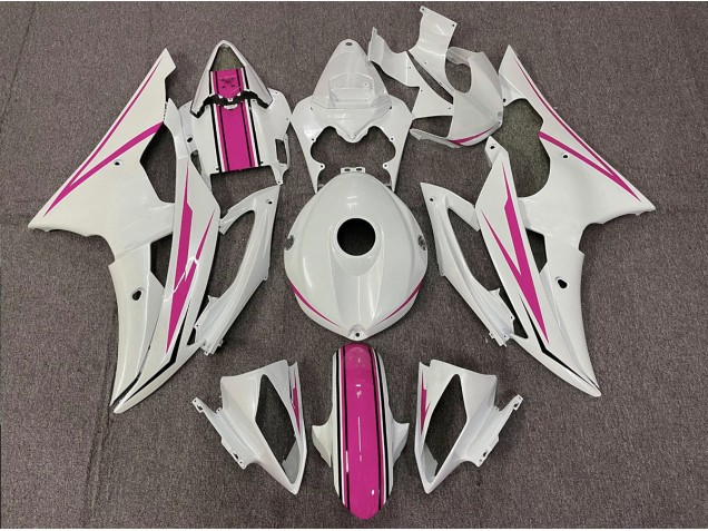2008-2016 Gloss White and Pink R6 Fairings 2008-2016 Gloss White and Pink R6 Fairings