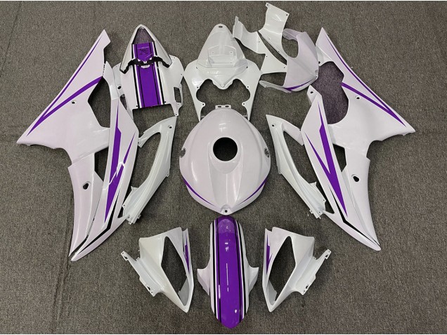 2008-2016 Gloss White and Purple R6 Fairings 2008-2016 Gloss White and Purple R6 Fairings