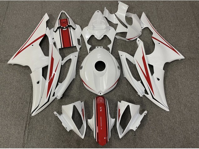 2008-2016 Gloss White and Red R6 Fairings 2008-2016 Gloss White and Red R6 Fairings