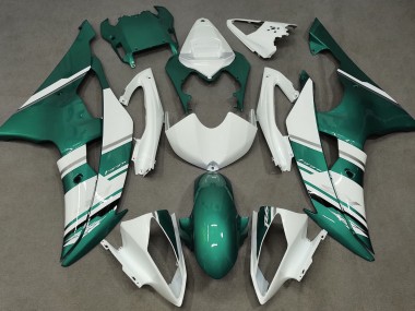 2008-2016 Gloss White and Seafoam Green OEM Style R6 Fairings