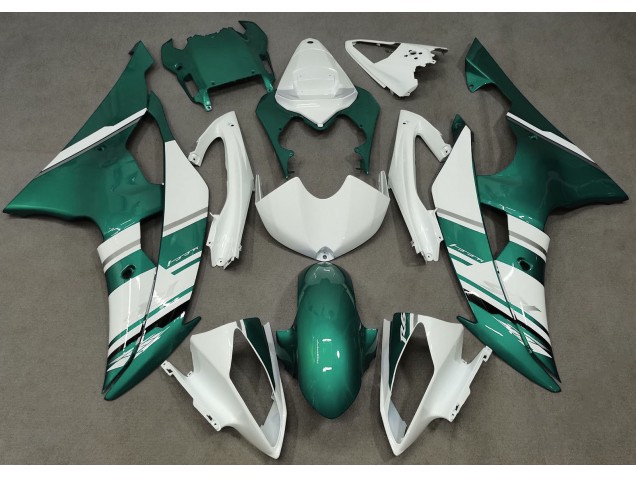 2008-2016 Gloss White and Seafoam Green OEM Style R6 Fairings