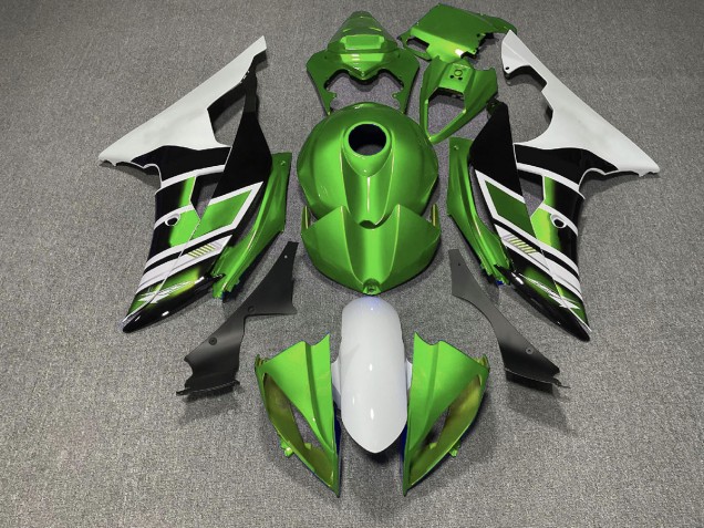 2008-2016 Green Black and White OEM Style R6 Fairings 2008-2016 Green Black and White OEM Style R6 Fairings