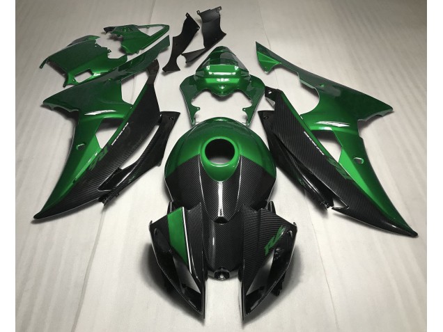 2008-2016 Green w Carbon Fiber Style R6 Fairings 2008-2016 Green w Carbon Fiber Style R6 Fairings