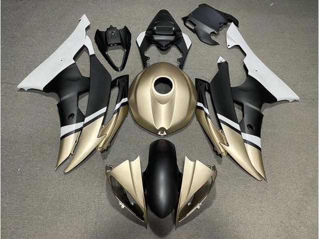 2008-2016 Matte Black and Gold R6 Fairings 2008-2016 Matte Black and Gold R6 Fairings