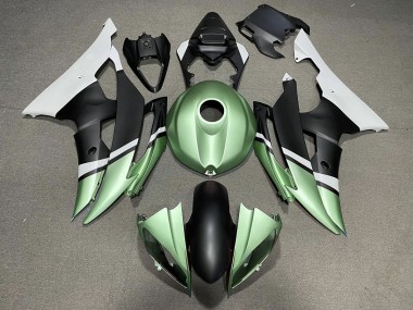 2008-2016 Matte Black and Green R6 Fairings