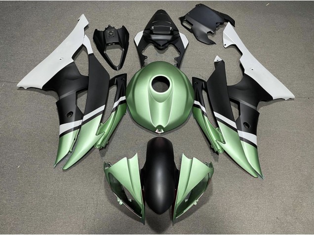 2008-2016 Matte Black and Green R6 Fairings 2008-2016 Matte Black and Green R6 Fairings