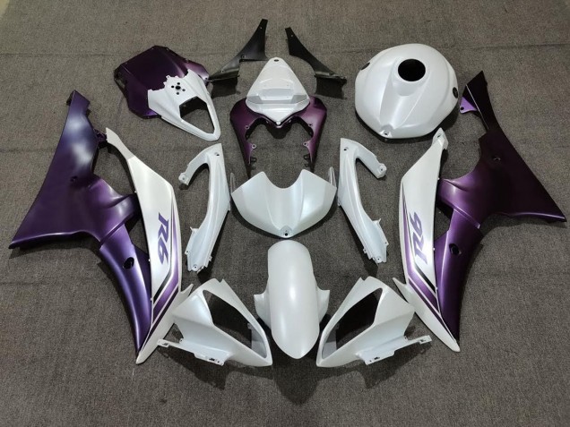 2008-2016 Matte White and Purple R6 Fairings 2008-2016 Matte White and Purple R6 Fairings