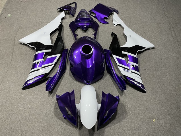 2008-2016 Purple Black and White OEM Style R6 Fairings 2008-2016 Purple Black and White OEM Style R6 Fairings