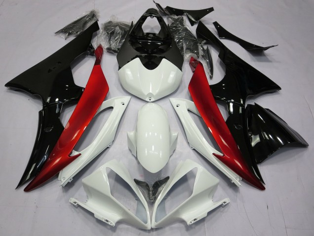 2008-2016 Red Black and White R6 Fairings 2008-2016 Red Black and White R6 Fairings