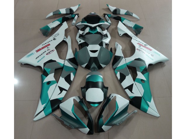 2008-2016 Seafoam Green Snow Camo R6 Fairings 2008-2016 Seafoam Green Snow Camo R6 Fairings