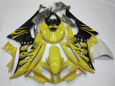 2008-2016 Yellow Flame Style R6 Fairings