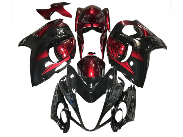2008-2020 Gloss Black and Deep Red GSXR 1300 Hayabusa Fairings 2008-2020 Gloss Black and Deep Red GSXR 1300 Hayabusa Fairings