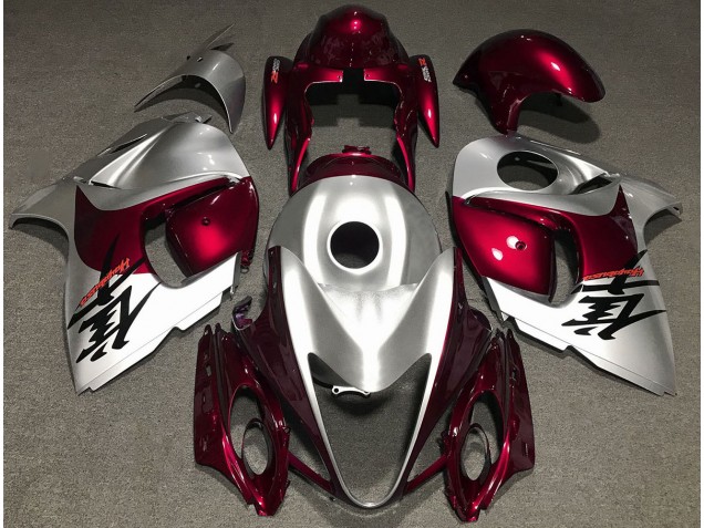 2008-2020 Gloss Red and Silver GSXR 1300 Hayabusa Fairings 2008-2020 Gloss Red and Silver GSXR 1300 Hayabusa Fairings