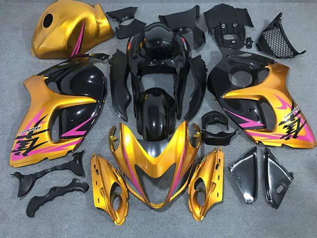 2008-2020 Shiny Gold with Black GSXR 1300 Hayabusa Fairings 2008-2020 Shiny Gold with Black GSXR 1300 Hayabusa Fairings