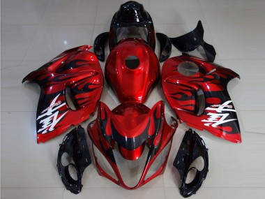 2008-2020 Vibrant Red & Flame GSXR 1300 Hayabusa Fairings