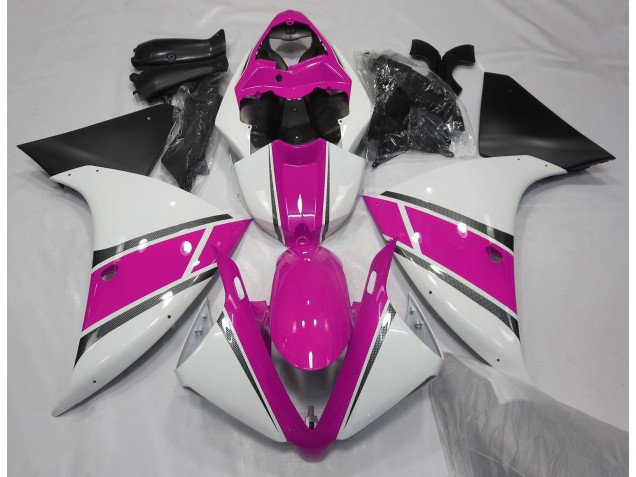 2009-2011 Gloss White and Pink R1 Fairings 2009-2011 Gloss White and Pink R1 Fairings