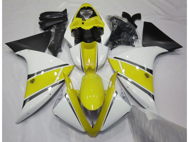 2009-2011 Gloss White and Yellow R1 Fairings 2009-2011 Gloss White and Yellow R1 Fairings