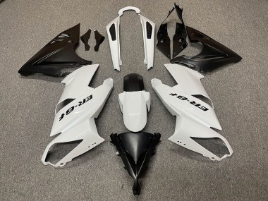 2009-2011 White Black Logo Ninja 650R Fairings