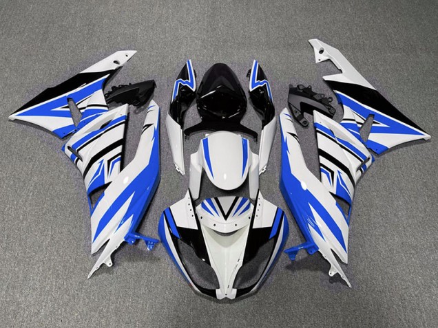 2009-2012 Blue White and Black Zag ZX6R Fairings 2009-2012 Blue White and Black Zag ZX6R Fairings