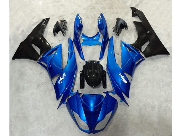 2009-2012 Blue and Black Ninja ZX6R Fairings 2009-2012 Blue and Black Ninja ZX6R Fairings