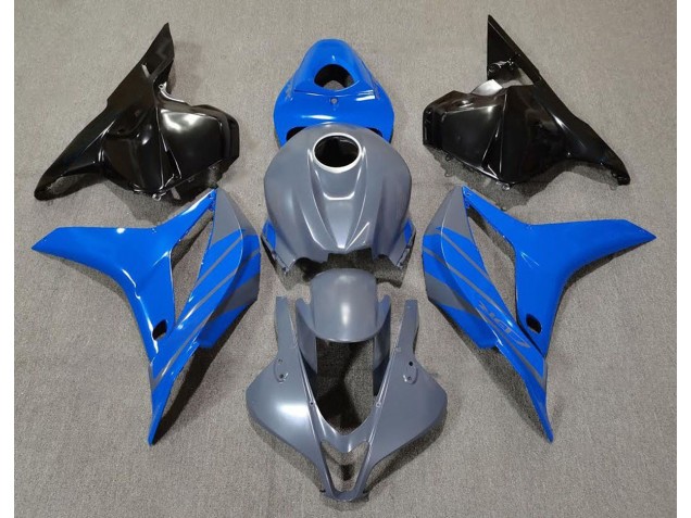 2009-2012 Double Blue on Grey CBR600RR Fairings
