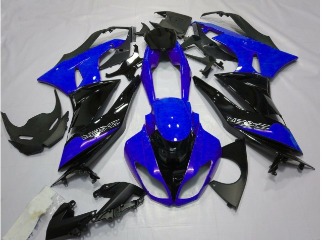 2009-2012 Gloss Blue and Black ZX6R Fairings 2009-2012 Gloss Blue and Black ZX6R Fairings
