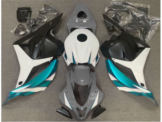 2009-2012 Gloss Grey White and Light Blue CBR600RR Fairings