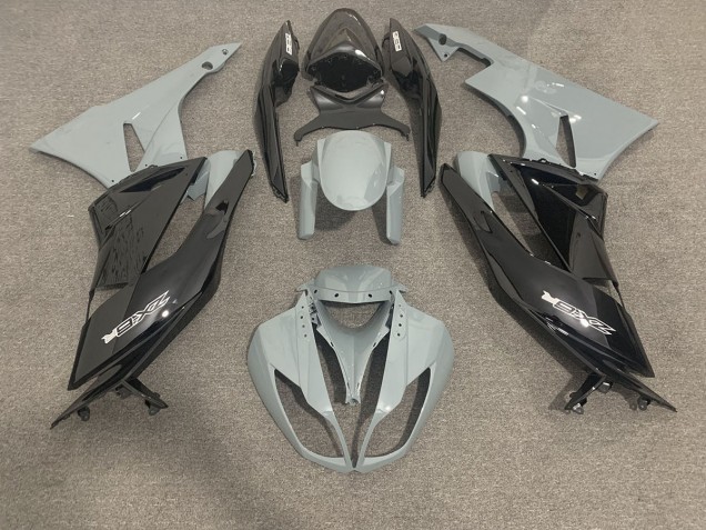 2009-2012 Gloss Grey and Black ZX6R Fairings 2009-2012 Gloss Grey and Black ZX6R Fairings