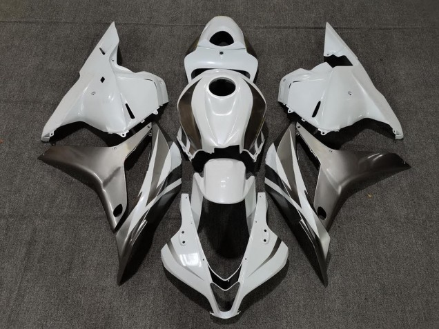 2009-2012 Gloss White and Silver CBR600RR Fairings