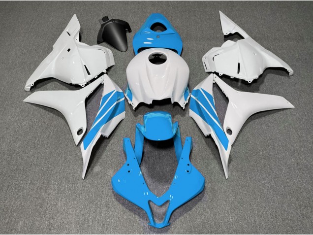 2009-2012 Light Blue and White Side Stripe CBR600RR Fairings
