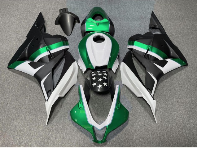2009-2012 Matte Black and Green Star CBR600RR Fairings 2009-2012 Matte Black and Green Star CBR600RR Fairings