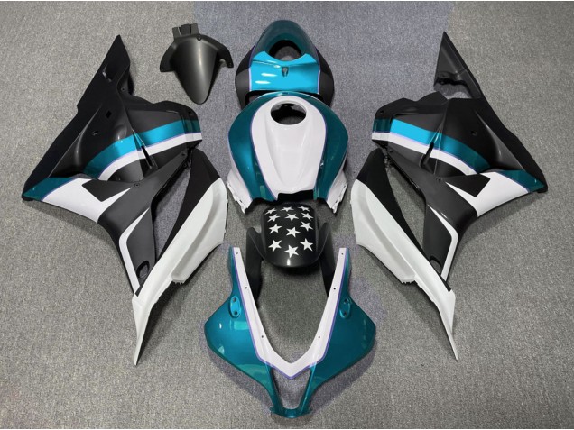 2009-2012 Matte Black and Light Blue Star CBR600RR Fairings 2009-2012 Matte Black and Light Blue Star CBR600RR Fairings