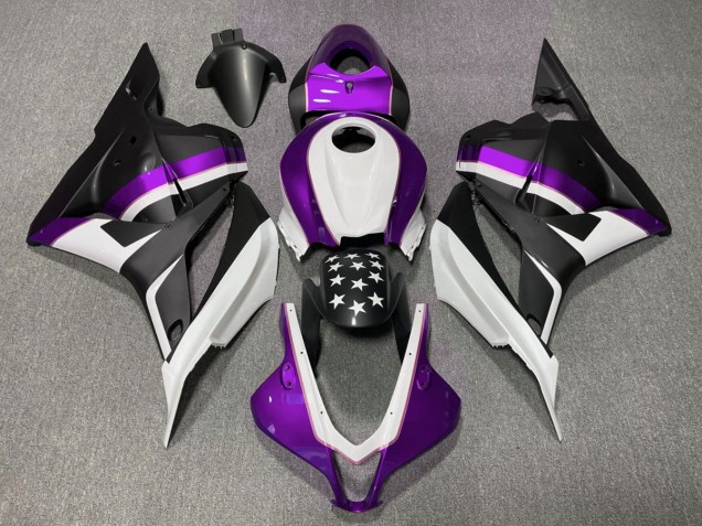 2009-2012 Matte Black and Purple Star CBR600RR Fairings 2009-2012 Matte Black and Purple Star CBR600RR Fairings