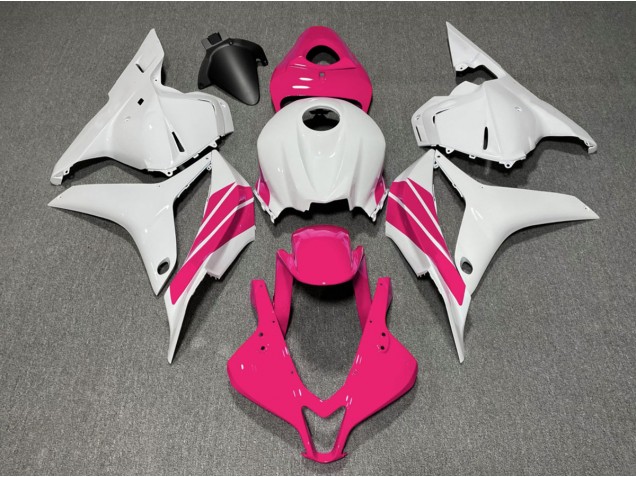 2009-2012 Pink and White Side Stripe CBR600RR Fairings 2009-2012 Pink and White Side Stripe CBR600RR Fairings