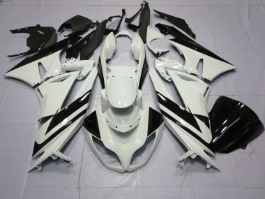 2009-2012 Special White Black ZX6R Fairings