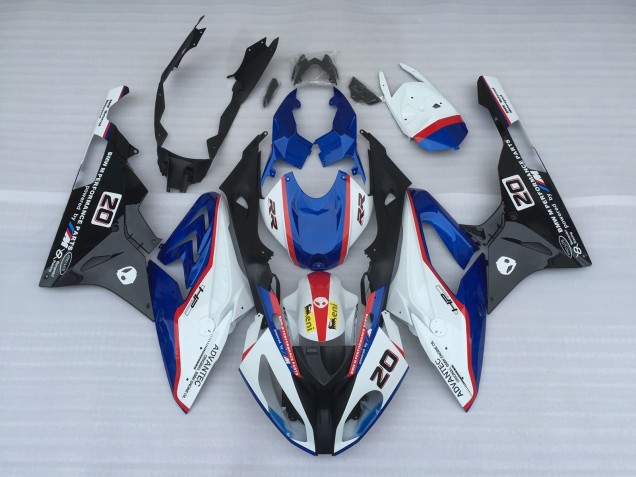 2009-2014 Alien Blue and White S1000RR Fairings 2009-2014 Alien Blue and White S1000RR Fairings