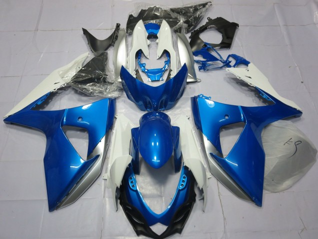 2009-2016 Blue and White GSXR 1000 Fairings