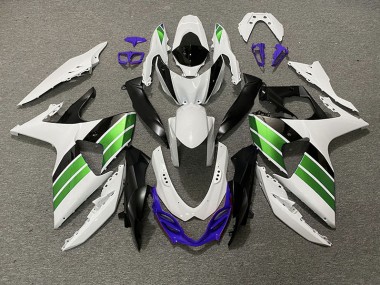 2009-2016 Gloss White Green Black and Purple GSXR 1000 Fairings