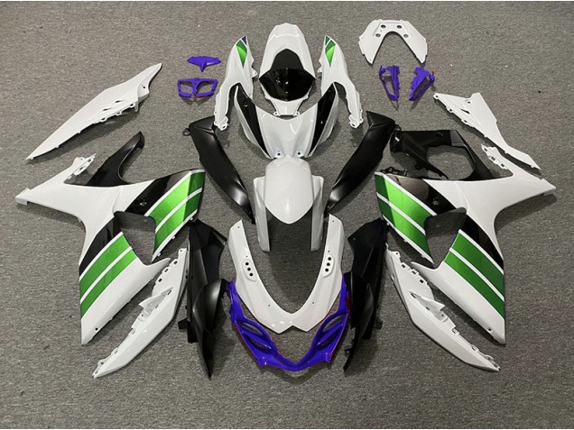 2009-2016 Gloss White Green Black and Purple GSXR 1000 Fairings 2009-2016 Gloss White Green Black and Purple GSXR 1000 Fairings