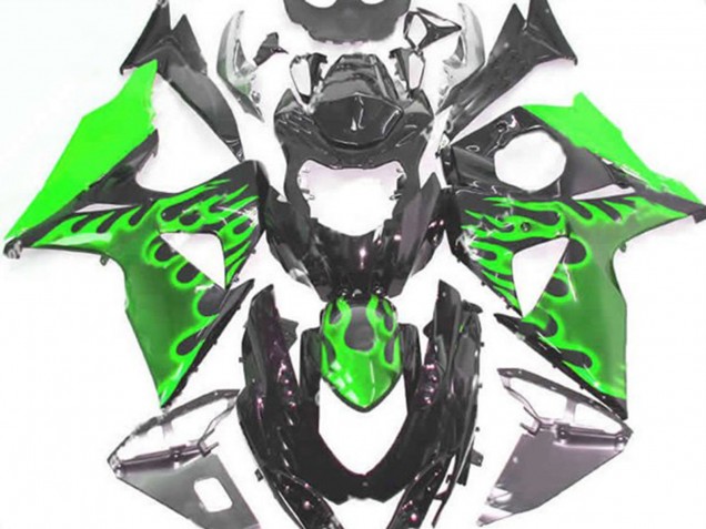 2009-2016 Green Flame GSXR 1000 Fairings 2009-2016 Green Flame GSXR 1000 Fairings