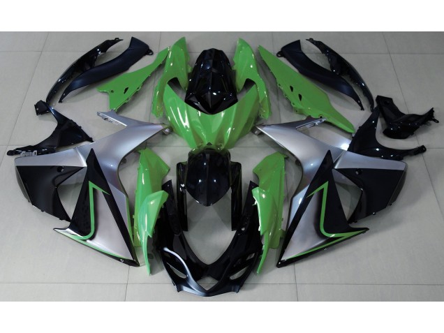 2009-2016 Green Silver and Black GSXR 1000 Fairings 2009-2016 Green Silver and Black GSXR 1000 Fairings