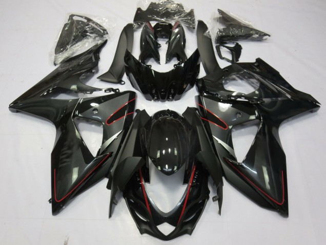 2009-2016 Silver Black and Red GSXR 1000 Fairings 2009-2016 Silver Black and Red GSXR 1000 Fairings