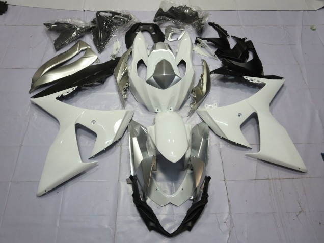2009-2016 Silver and White GSXR 1000 Fairings 2009-2016 Silver and White GSXR 1000 Fairings
