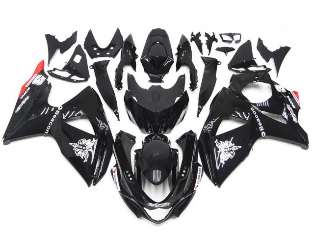 2009-2016 Solid Gloss Black Red style GSXR 1000 Fairings 2009-2016 Solid Gloss Black Red style GSXR 1000 Fairings