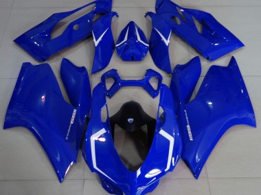 2011-2014 Gloss Blue & White Ducati 1199 Fairings