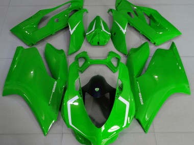 2011-2014 Gloss Green & White Ducati 1199 Fairings