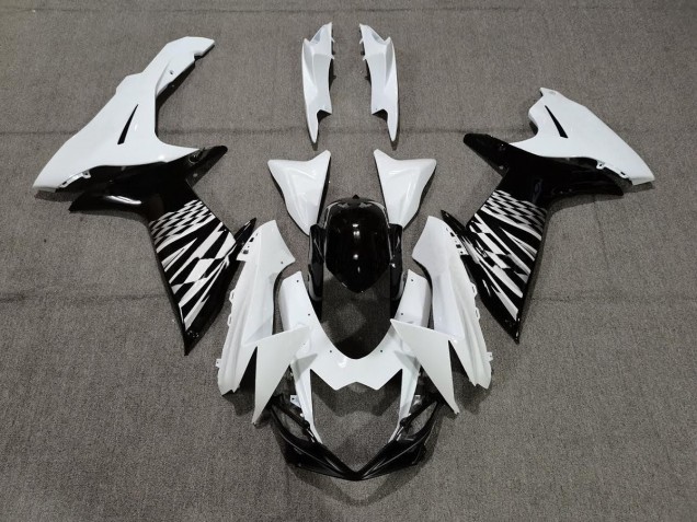 2011-2024 Black White and Silver GSXR 600-750 Fairings 2011-2024 Black White and Silver GSXR 600-750 Fairings