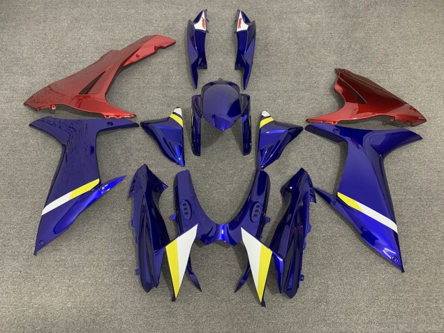 2011-2024 Blue with Red Lowers GSXR 600-750 Fairings 2011-2024 Blue with Red Lowers GSXR 600-750 Fairings